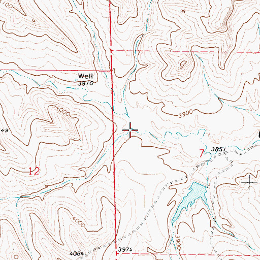 Topographic Map of South Prong Cottonwood Creek, WY
