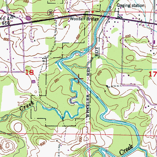 Topographic Map of Crowdabout Creek, AL