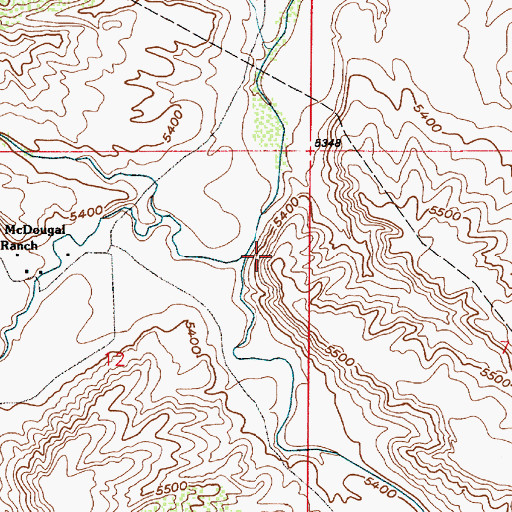 Topographic Map of South Richeau Creek, WY