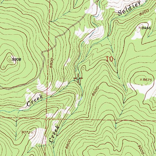 Topographic Map of South Soldier Creek, WY