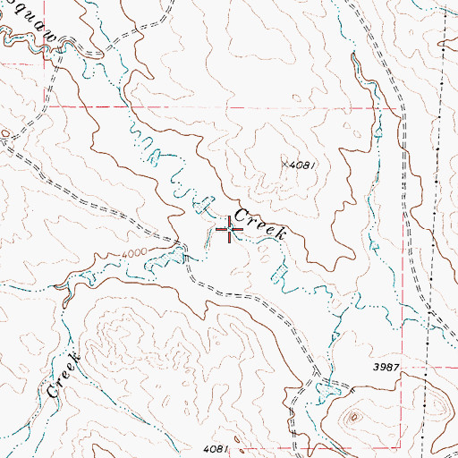 Topographic Map of South Squaw Creek, WY