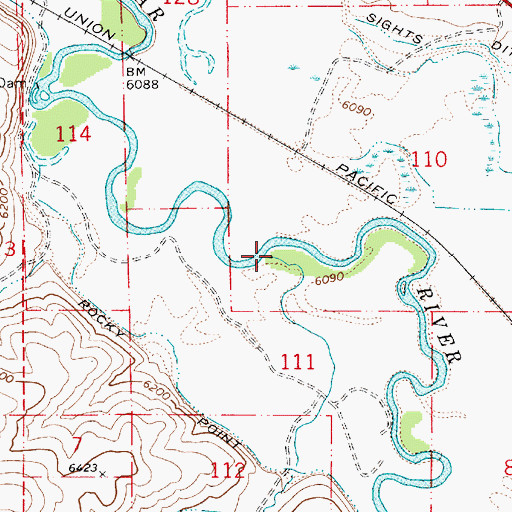 Topographic Map of South Willow Creek, WY