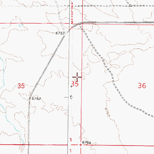 Topographic Map of Spade Flats, WY