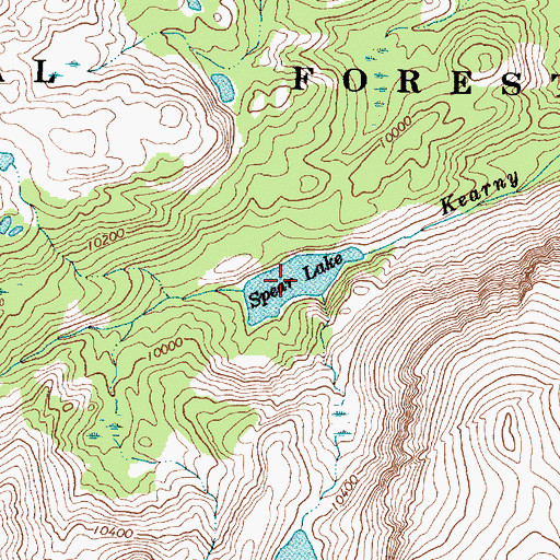 Topographic Map of Spear Lake, WY