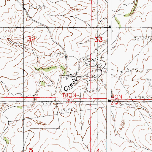 Topographic Map of Spearhead Ranch, WY