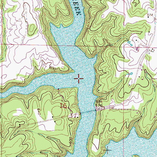 Topographic Map of Cutoff Branch, AL