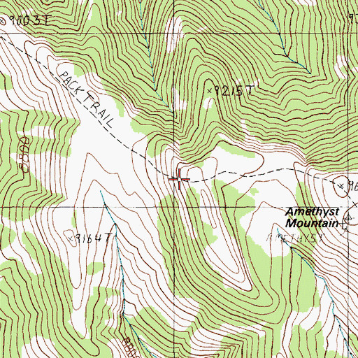 Topographic Map of Specimen Ridge, WY