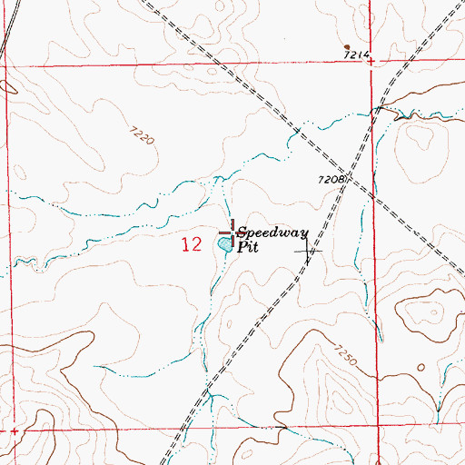 Topographic Map of Speedway Pit, WY