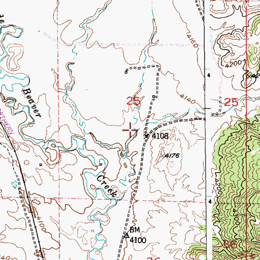 Topographic Map of Spencer Draw, WY