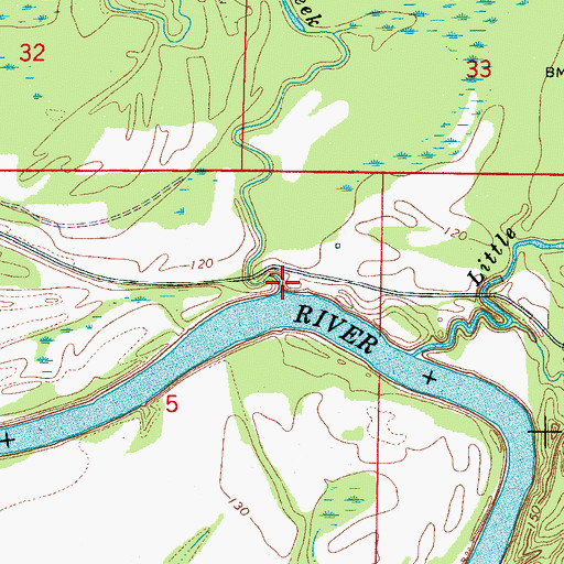 Topographic Map of Cypress Creek, AL