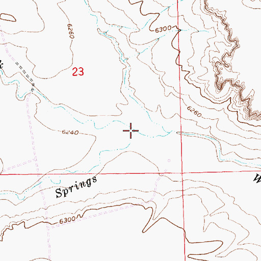 Topographic Map of Spider Creek, WY