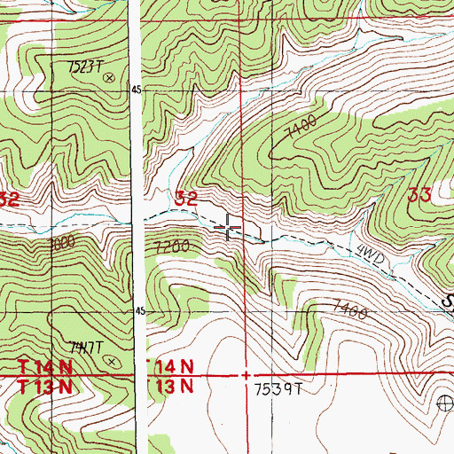 Topographic Map of Spitzi Creek, WY
