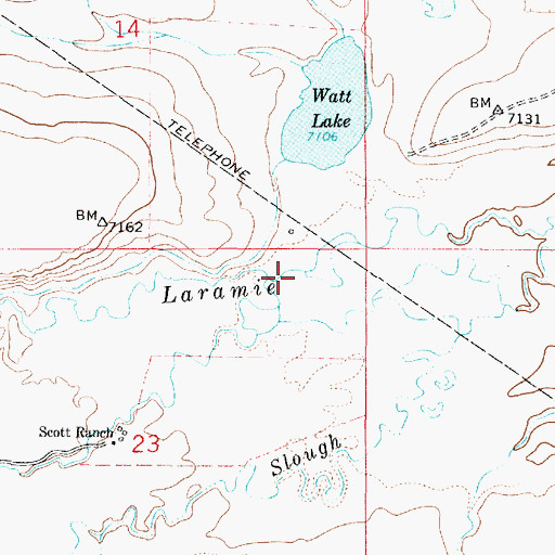 Topographic Map of Sprague Creek, WY