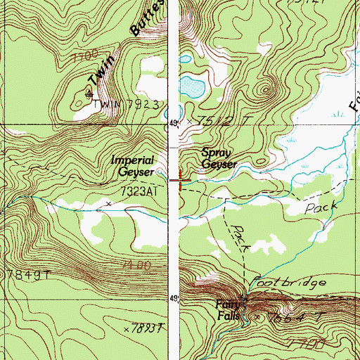 Topographic Map of Spray Geyser, WY