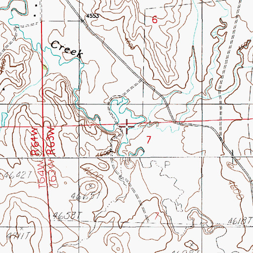 Topographic Map of Spring Branch, WY