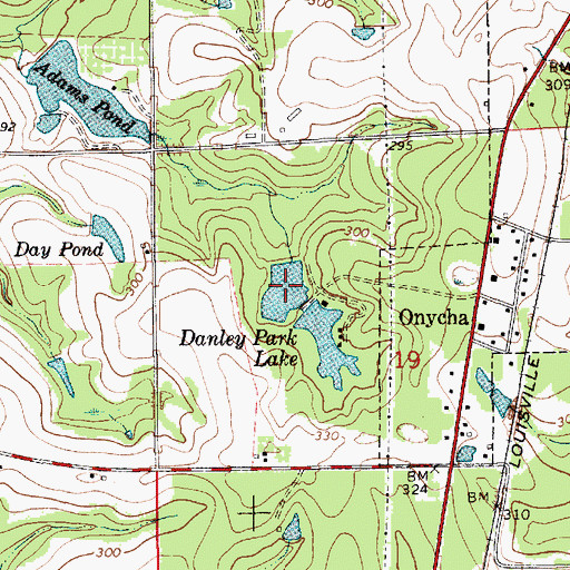 Topographic Map of Danley Park Lake, AL