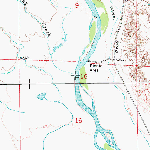 Topographic Map of Spring Creek, WY