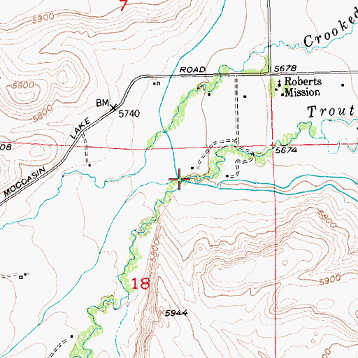Topographic Map of Spring Creek, WY
