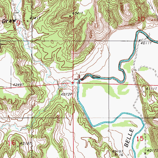 Topographic Map of Spring Creek, WY