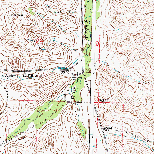 Topographic Map of Spring Creek, WY