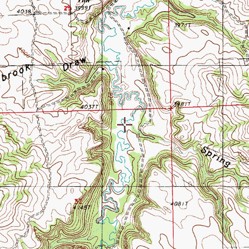 Topographic Map of Spring Creek, WY