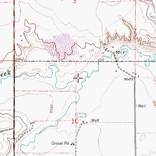 Topographic Map of Spring Creek, WY