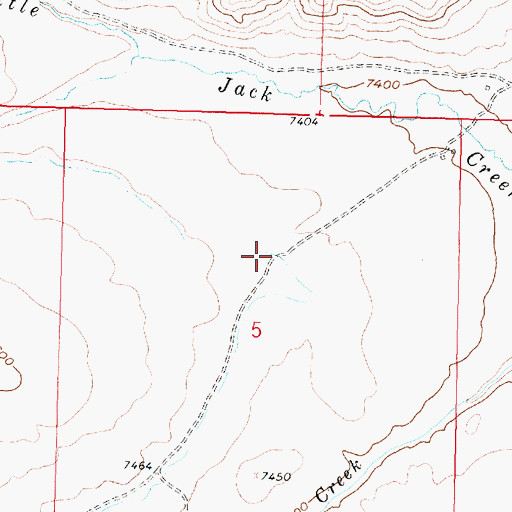 Topographic Map of Spring Creek, WY