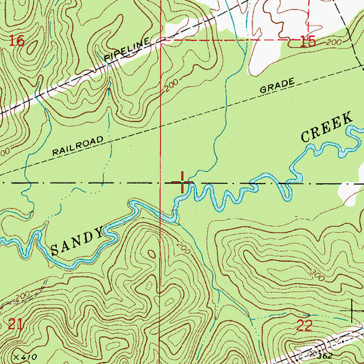 Topographic Map of Darden Branch, AL