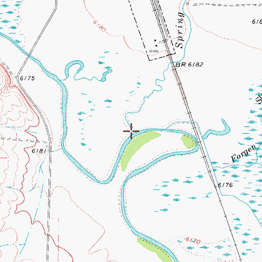 Topographic Map of Spring Creek, WY