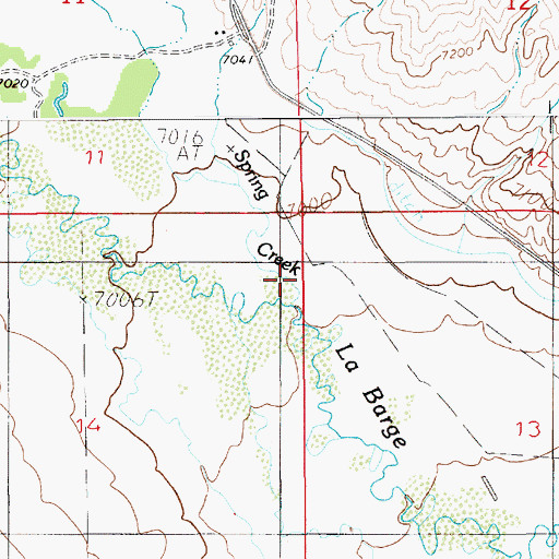 Topographic Map of Spring Creek, WY