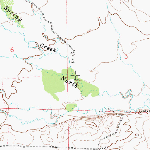 Topographic Map of Spring Creek, WY