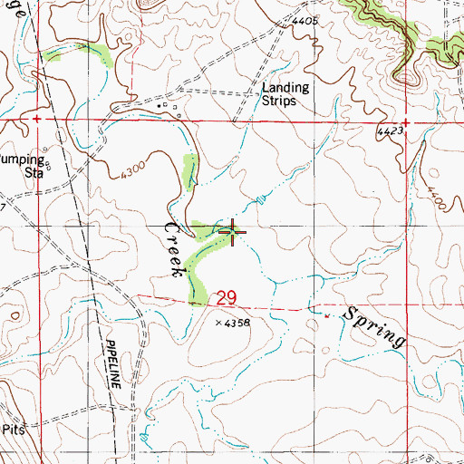 Topographic Map of Spring Creek, WY