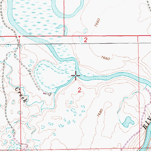 Topographic Map of Spring Creek, WY