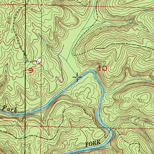 Topographic Map of Davis Creek, AL