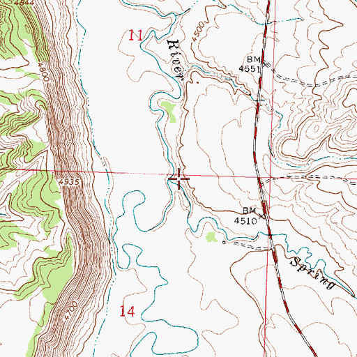 Topographic Map of Spring Creek, WY