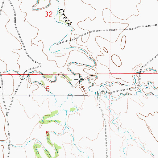 Topographic Map of Spring Creek, WY