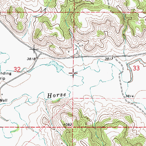 Topographic Map of Spring Creek, WY