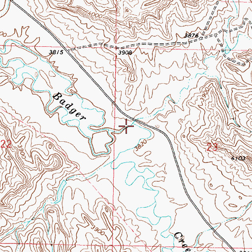 Topographic Map of Spring Creek, WY