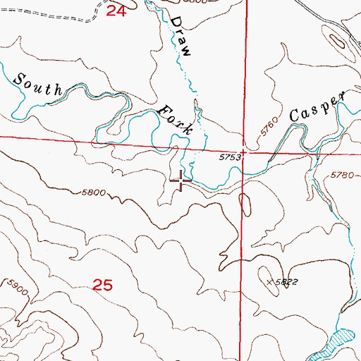 Topographic Map of Spring Draw, WY