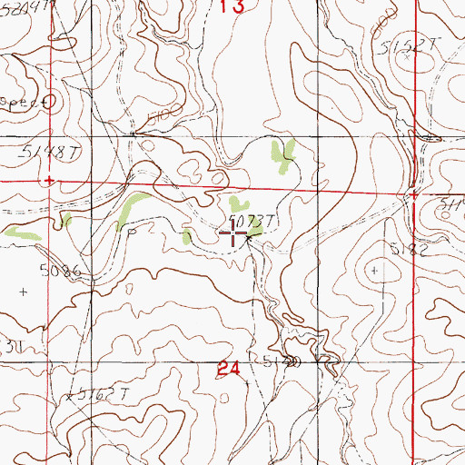 Topographic Map of Spring Draw, WY
