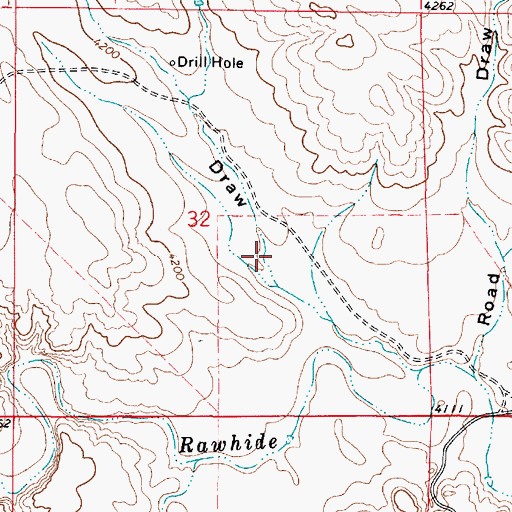 Topographic Map of Spring Draw, WY