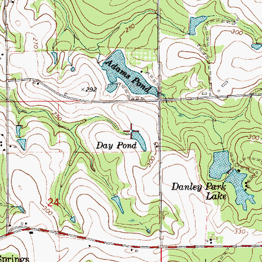 Topographic Map of Day Pond, AL