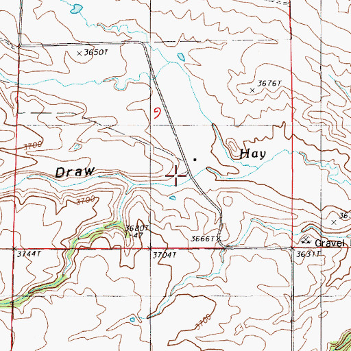 Topographic Map of Spring Draw, WY