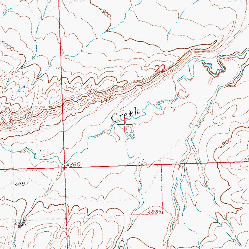 Topographic Map of Spring Draw, WY