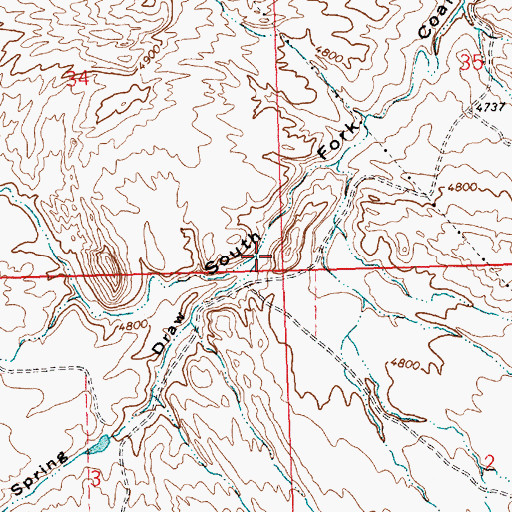 Topographic Map of Spring Draw, WY