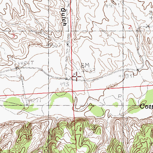 Topographic Map of Spring Gulch, WY