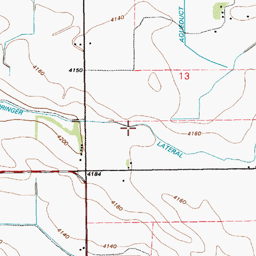 Topographic Map of Springer Lateral, WY