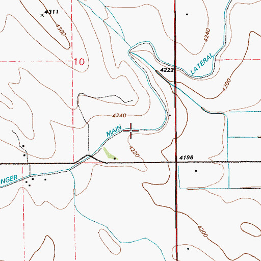 Topographic Map of Springer Main Lateral, WY