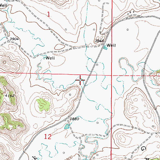 Topographic Map of Squaw Creek, WY