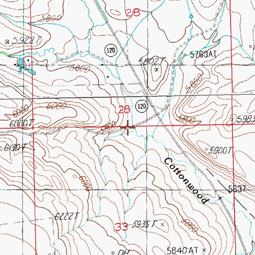 Topographic Map of Stafford Ranch, WY
